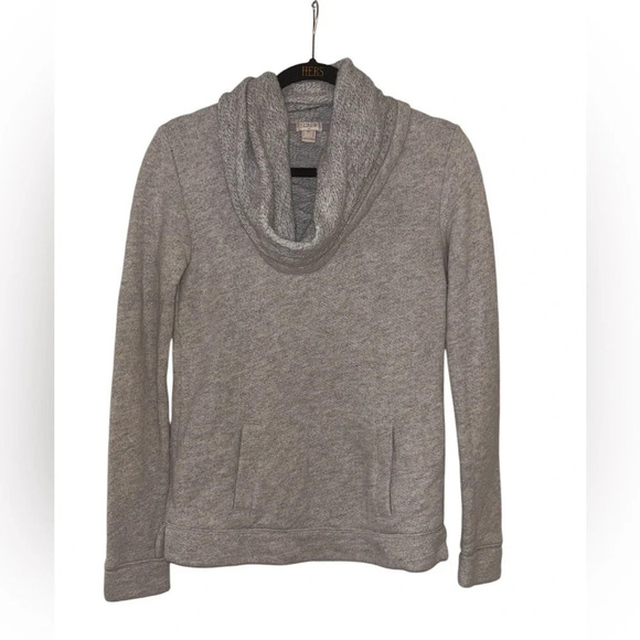 J. Crew Tops - J. Crew Cowl Neck Gray Sweatshirt